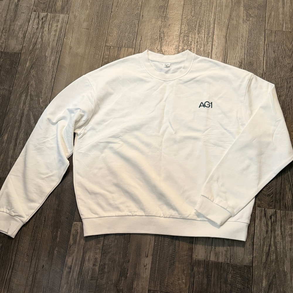 Ag Adriano Goldschmied Men's Cream Crewneck Sweater